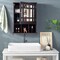 Wall Mounted Bathroom Cabinet with Mirrored Magnetic Door Holder